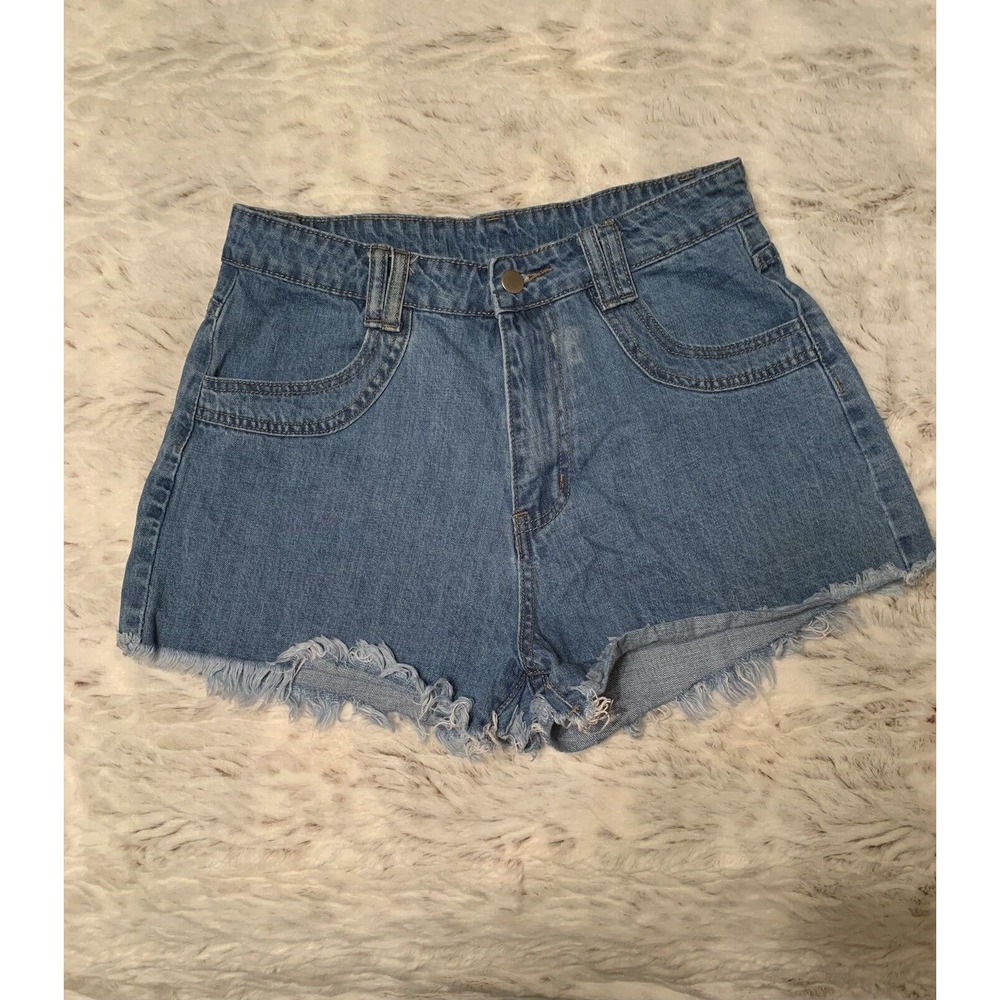 Shein Women Blue Denim Shorts L